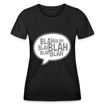 Bulle de dialogue comique bla - T-shirt sport Femme - noir - Devant - AI Model Female 172 light (172cm)