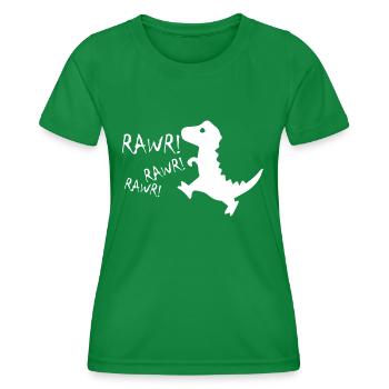 Dinosaur Dino - Women's Functional T-Shirt - kelly green - Front - AI Model Female 172 dark (172cm)