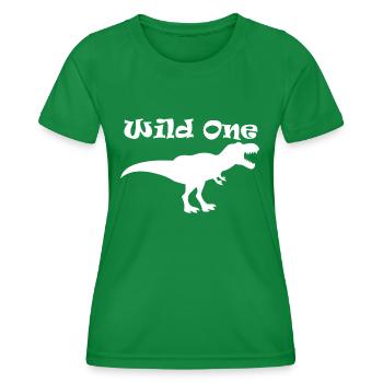 Dinosaure Dino Dinosaur - T-shirt sport Femme - vert - Devant - AI Model Female 172 dark (172cm)