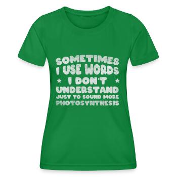 Cheesy Joke Dad's Humor - Women's Functional T-Shirt - kelly green - Front - AI Model Female 172 dark (172cm)