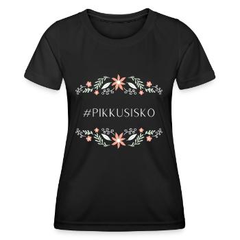 #pikkusisko - Kleine Schwester - Frauen Funktions-T-Shirt - Schwarz - Vorne - AI Model Female 172 light (172cm)