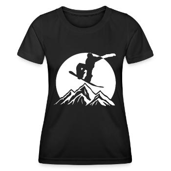 Snowboard Snowboarder - T-shirt sport Femme - noir - Devant - AI Model Female 172 light (172cm)