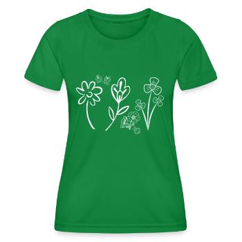 bouquet de fleurs originale et simple - T-shirt sport Femme - vert - Devant - AI Model Female 172 dark (172cm)