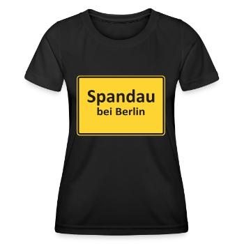 Spandau Ortseingang - Frauen Funktions-T-Shirt - Schwarz - Vorne - AI Model Female 172 light (172cm)