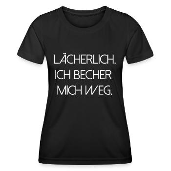 Party feiern Festival bechern saufen Alkohol - Frauen Funktions-T-Shirt - Schwarz - Vorne - AI Model Female 172 light (172cm)