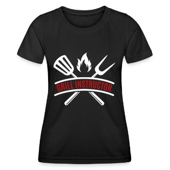 grill instructor - Women's Functional T-Shirt - black - Front - AI Model Female 172 light (172cm)