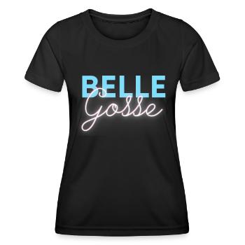 Article "Belle Gosse" - T-shirt sport Femme - noir - Devant - AI Model Female 172 light (172cm)