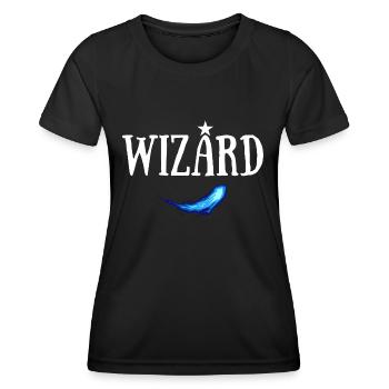 WIZARD JDR SORTILEGE - T-shirt sport Femme - noir - Devant - AI Model Female 172 light (172cm)