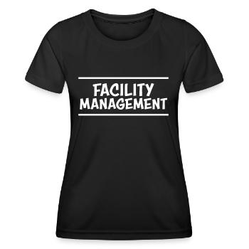 Tshirt Facility Management - Women's Functional T-Shirt - black - Front - AI Model Female 172 light (172cm)