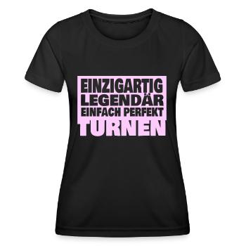 Turner - Frauen Funktions-T-Shirt - Schwarz - Vorne - AI Model Female 172 light (172cm)