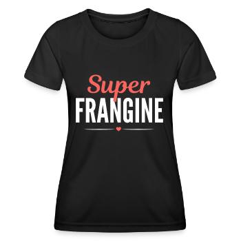 Super frangine cadeau soeur famille fratrie - T-shirt sport Femme - noir - Devant - AI Model Female 172 light (172cm)
