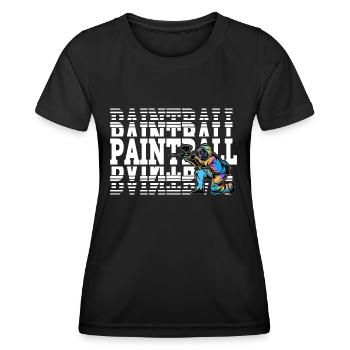 Paintball - Women's Functional T-Shirt - black - Front - AI Model Female 172 light (172cm)