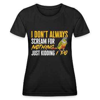 Molinasittich Perroquet Oiseau Perruche du Soleil - T-shirt sport Femme - noir - Devant - AI Model Female 172 light (172cm)