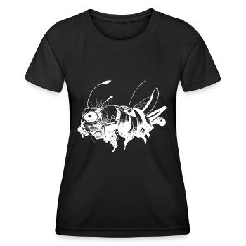 Cyber White Bee - Women's Functional T-Shirt - black - Front - AI Model Female 172 light (172cm)