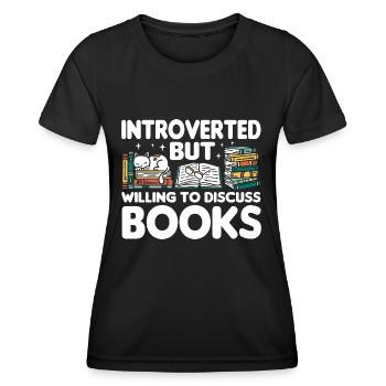 Les amateurs de livres de chats lisent des livres - T-shirt sport Femme - noir - Devant - AI Model Female 172 light (172cm)