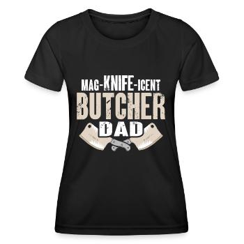 Fleischerei Metzger Fleischer Metzgerei Geschenk - Frauen Funktions-T-Shirt - Schwarz - Vorne - AI Model Female 172 light (172cm)