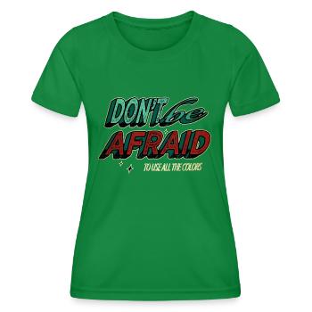 quote heart female pride outfits human rights - Women's Functional T-Shirt - kelly green - Front - AI Model Female 172 dark (172cm)