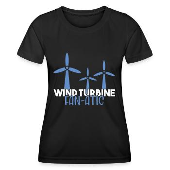 Technicien d’éolienne énergie éolienne de parc éolien - T-shirt sport Femme - noir - Devant - AI Model Female 172 light (172cm)