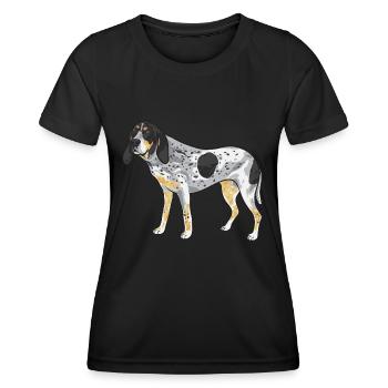 Bluetick Coonhound cadeau drôle de dicton - T-shirt sport Femme - noir - Devant - AI Model Female 172 light (172cm)