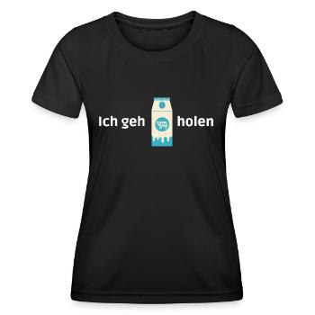 Milch holen - Frauen Funktions-T-Shirt - Schwarz - Vorne - AI Model Female 172 light (172cm)