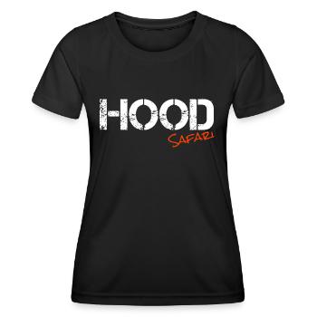 Hood Safari Ghetto Streetstyle - Frauen Funktions-T-Shirt - Schwarz - Vorne - AI Model Female 172 light (172cm)