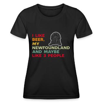 Terre-Neuve Chien de Terre-Neuve - T-shirt sport Femme - noir - Devant - AI Model Female 172 light (172cm)