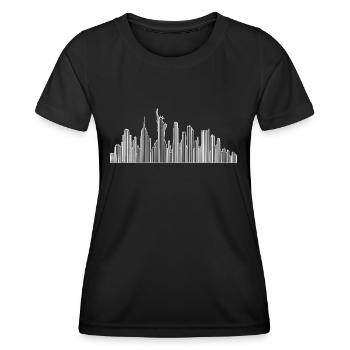 New York - T-shirt sport Femme - noir - Devant - AI Model Female 172 light (172cm)