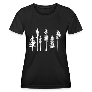 arbre pins - T-shirt sport Femme - noir - Devant - AI Model Female 172 light (172cm)