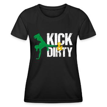 Capoeira pour arts martiaux mixtes et kickboxing - T-shirt sport Femme - noir - Devant - AI Model Female 172 light (172cm)