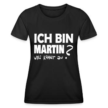 Geschenkidee Martin - Frauen Funktions-T-Shirt - Schwarz - Vorne - AI Model Female 172 light (172cm)