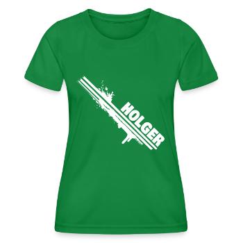 Cadeau pour Holger - T-shirt sport Femme - vert - Devant - AI Model Female 172 dark (172cm)