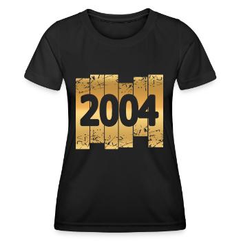 2004 - Frauen Funktions-T-Shirt - Schwarz - Vorne - AI Model Female 172 light (172cm)