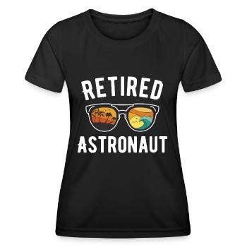 Retired astronaut Beach Bum - Women's Functional T-Shirt - black - Front - AI Model Female 172 light (172cm)