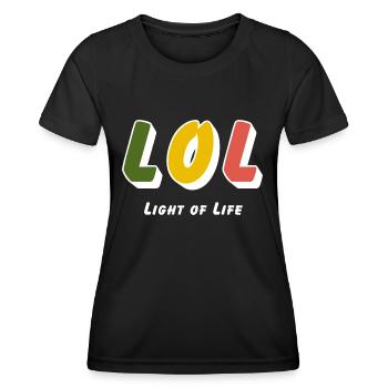LOL - Lumière de Vie - T-shirt sport Femme - noir - Devant - AI Model Female 172 light (172cm)
