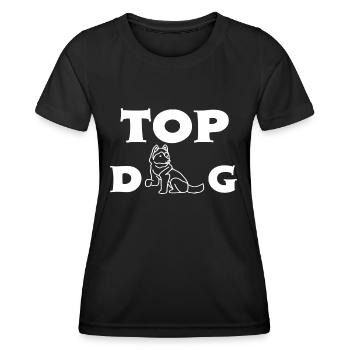TOP DOG - Frauen Funktions-T-Shirt - Schwarz - Vorne - AI Model Female 172 light (172cm)