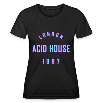 ACID HOUSE LONDON 1987 - Frauen Funktions-T-Shirt - Schwarz - Vorne - AI Model Female 172 light (172cm)