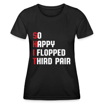 So Happy I Have Flopped Third Pair Poker Enthusias - Frauen Funktions-T-Shirt - Schwarz - Vorne - AI Model Female 172 light (172cm)