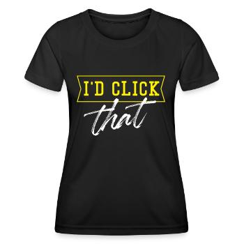I'd click that Floor installer - Women's Functional T-Shirt - black - Front - AI Model Female 172 light (172cm)