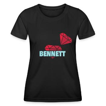 Précieux Bennett - T-shirt sport Femme - noir - Devant - AI Model Female 172 light (172cm)