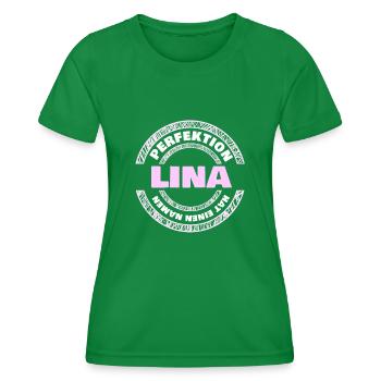 Vorname Lina - Frauen Funktions-T-Shirt - Kelly Green - Vorne - AI Model Female 172 dark (172cm)