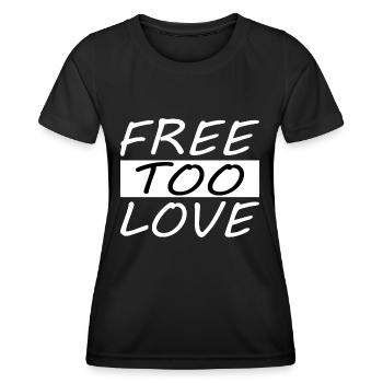 Free to love - Women's Functional T-Shirt - black - Front - AI Model Female 172 light (172cm)