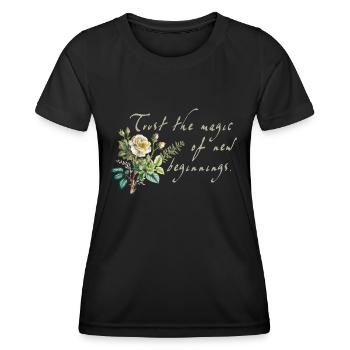 New Beginnings - Women's Functional T-Shirt - black - Front - AI Model Female 172 light (172cm)