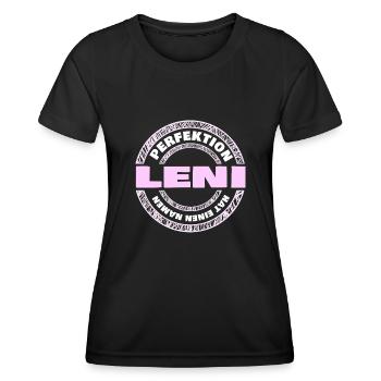 Perfektion Leni - Frauen Funktions-T-Shirt - Schwarz - Vorne - AI Model Female 172 light (172cm)