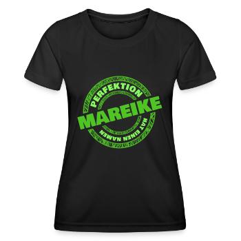 Vorname Mareike - Frauen Funktions-T-Shirt - Schwarz - Vorne - AI Model Female 172 light (172cm)