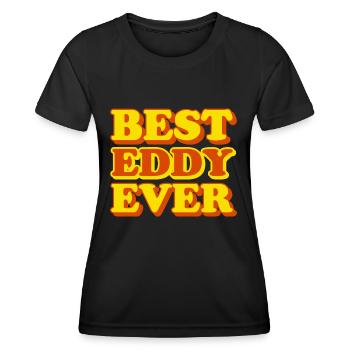 Eddy Vorname lustiges Geschenk - Frauen Funktions-T-Shirt - Schwarz - Vorne - AI Model Female 172 light (172cm)