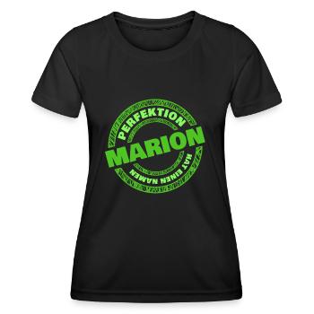 Spruch Marion - Frauen Funktions-T-Shirt - Schwarz - Vorne - AI Model Female 172 light (172cm)