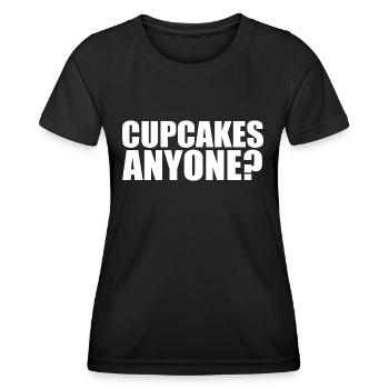 Cupcakes N’importe qui Drôle Boulanger Pâtisserie Chef pâtissier - T-shirt sport Femme - noir - Devant - AI Model Female 172 light (172cm)