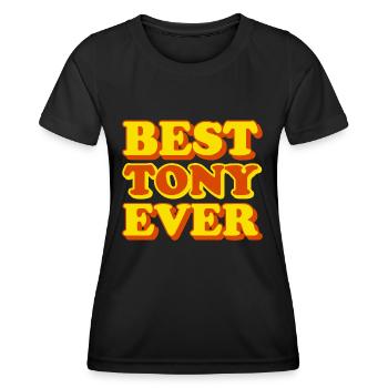 Tony First Name Funny Gift - Women's Functional T-Shirt - black - Front - AI Model Female 172 light (172cm)