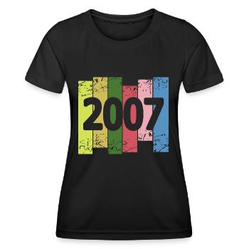 2007 - Frauen Funktions-T-Shirt - Schwarz - Vorne - AI Model Female 172 light (172cm)