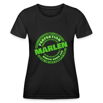 Gift for Marlen - Women's Functional T-Shirt - black - Front - AI Model Female 172 light (172cm)